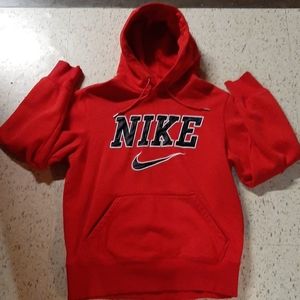 Nike Men's Hoodie Red/Black With Front Pocket